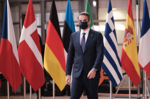 Ο Κυριάκος Μητσοτάκης στη Σύνοδο Κορυφής της ΕΕ