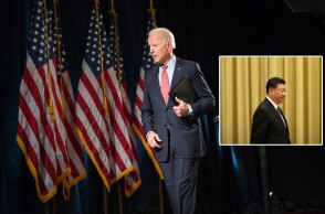 Τζο Μπάιντεν (κεντρική) και Σι Τζινπίνγκ (ένθετη)