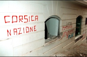 Σύνθημα για την αυτονομία της Κορσικής στη Γαλλία