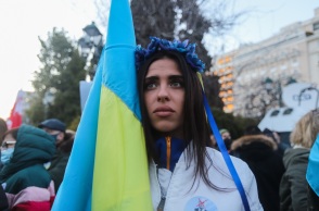 Αντιπολεμική συγκέντρωση στο Σύνταγμα για τον πόλεμο στην Ουκρανία