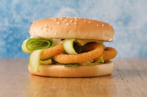 Burger με τηγανιτό καλαμαράκι