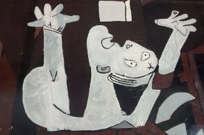 Τοιχογραφία στο Σαντιάγο της Χιλής (λεπτομέρεια από την Γκερνίκα του Πικάσο)