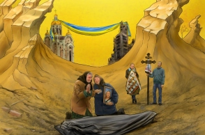 Ο Επιτάφιος Θρήνος, από σκίτσο του Χρήστου Παπανίκου