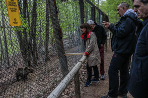 Η Κατερίνα Σακελλαροπούλου στο Νυμφαίο στις εγκαταστάσεις του Αρκτούρου