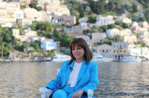 Η Κατερίνα Σακελλαροπούλου μίλησε με θερμά λόγια για την επίσκεψή της σε Σύμη, Τήλο και Χάλκη