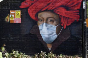 Mural στο Λονδίνο για τον κορωνοϊό