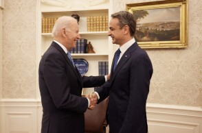 ΣΥΝΑΝΤΗΣΗ ΤΟΥ ΠΡΩΘΥΠΟΥΡΓΟΥ ΚΥΡ. ΜΗΤΣΟΤΑΚΗ ΜΕ ΤΟΝ ΠΡΟΕΔΡΟ ΤΩΝ ΗΠΑ ΤΖ. ΜΠΑΪΝΤΕΝ