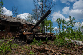 Διαλυμένο ρωσικό τανκ στο Χάρκοβο