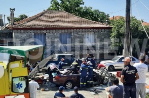 Καβάλα: Τροχαίο με τρεις νεκρούς - Φωτογραφίες από τον τόπο του δυστυχήματος