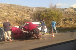Ρέθυμνο: Τροχαίο δυστύχημα με ένα νεκρό και τέσσερις τραυματίες
