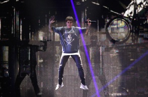 Στιγμιότυπο από συναυλία του Τζάστιν Μπίμπερ