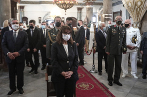 Επίσκεψη της ΠτΔ Αικατερίνης Σακελλαροπούλου στο Καστελόριζο στο πλαίσιο των εορτασμών για την 77η επέτειο για την απελευθτέρωση του νησίου την Κυριακή 13 Σεπτεμβίου 2020 