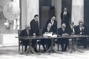 Κωνσταντίνος Καραμανλής / Υπογραφή συμφωνίας ένταξης στο Ζάππειο, 28 Μαΐου 1979