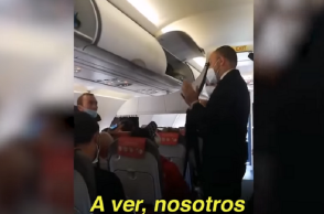 Αντιδράσεις επιβατών σε πτήση στη Μαδρίτης