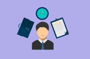 Εικονογράφηση που απεικονίζει άνθρωπο, tablet και σημειωματάριο