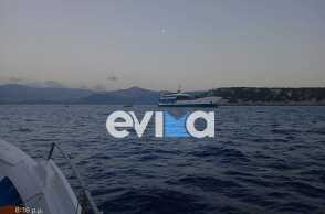 Το φέρι μποτ που προσάραξε στα Νέα Στύρα