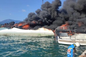 Κέρκυρα - Φωτιά σε σκάφη 