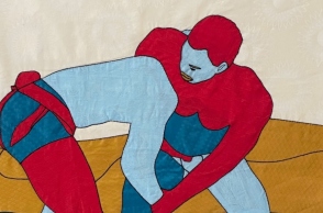 Λεπτομέρεια του έργου Neck hold του Louis Barthélemy