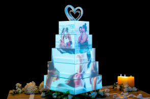 τούρτα με προβολή βίντεο 