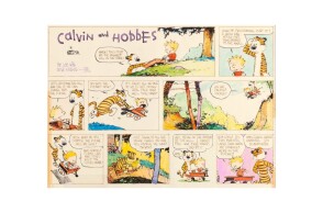 Ρεκόρ σε δημοπρασία για χρωματιστό στριπ του «Calvin and Hobbes» - Πωλήθηκε έναντι 480.000 δολαρίων ένα από τα πιο πολύτιμα κόμικς στην ιστορία της 9ης τέχνης. 