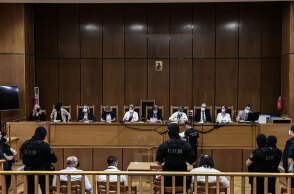 Η αίθουσα όπου πραγματοποιείται η δίκη της Χρυσής Αυγής