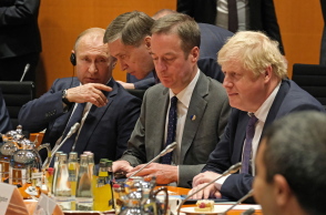 Μπόρις Τζόνσον και Βλαντιμίρ Πούτιν