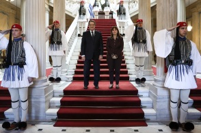 Πραγματοποιήθηκε η σημερινή συνάντηση της Προέδρου της Δημοκρατίας Κατερίνας Σακελλαροπούλου, με τον Πρόεδρο της Κυπριακής Δημοκρατίας, Νίκο Αναστασιάδη.