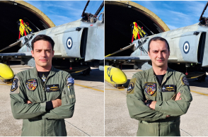 Οι δύο νεκροί πιλότοι Μάριος - Μιχαήλ Τουρούτσικας και Ευστάθιος Τσιτλακίδης