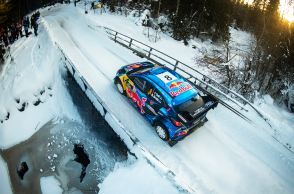 Στιγμιότυπο από το Ράλλυ Σουηδίας. 