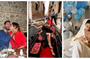 Χριστίνα Μπόμπα και Σάκης Τανιμανίδης, Ιωάννα Τούνη και Δημήτρης Αλεξάνδρου και Ελένη Φουρέιρα με τον γιο της 