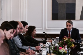 Καλλιτέχνες - Συνάντηση με τον Κυριάκο Μητσοτάκη στο Μέγαρο Μαξίμου