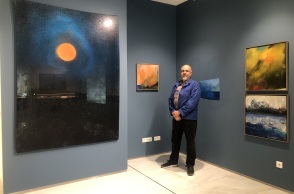 Ο Μανώλης Χάρος στην έκθεση «Διονύσιος Σολωμός… Δύο φλόγες… Μανώλης Χάρος» στην Αμερικανική Σχολή Κλασικών Σπουδών στην Αθήνα