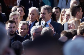 Ο Κυριάκος Μητσοτάκης στον Γέρακα