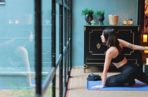 Yoga and breakfast