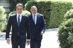 Εκλογές 2023: Το διάγγελμα του πρωθυπουργού Κυριάκου Μητσοτάκη μετά τη συνάντησή του με την Πρόεδρο της Δημοκρατίας, Κατερίνα Σακελλαροπούλου.