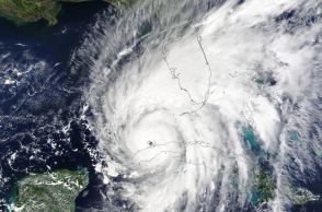 Ο τυφώνας Ian, όπως καταγράφηκε από το όργανο MODIS του δορυφόρου Terra της NASA στις 27 Σεπτεμβρίου 2022