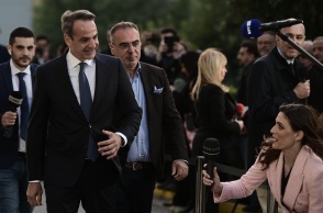 Ο Κυριάκος Μητσοτάκης σε δηλώσεις του στο debate των πολιτικών αρχηγών