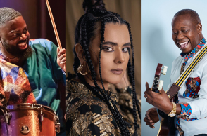 Οι Marcus Gilmore, Dina Elwedidi, Aurelio Martínez στη συναυλία λήξης του Rolex Arts Festival στο Μέγαρο