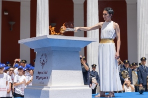 Αφή της Φλόγας της Ελπίδας των Παγκοσμίων Αγώνων Special Olympics Βερολίνο 2023, από την Πρωθιέρεια Ηλιάνα Συμεωνίδη