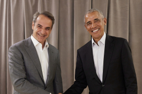 Τετ - α - τετ Μητσοτάκη με Ομπάμα: «Οι αξίες που μοιραζόμαστε αντηχούν ίσως λίγο πιο δυνατά εδώ»