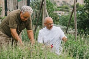 Ο Τάσος Μαντής και ο πατέρας του, Μπάμπης