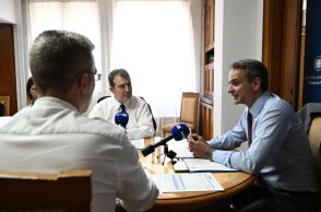 Ολοκληρώθηκε η επίσκεψη του πρωθυπουργού Κυριάκου Μητσοτάκη στο υπουργείο Υγείας