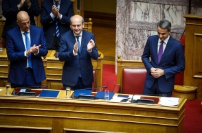 Ο Κυριάκος Μητσοτάκης, Κωστής Χατζηδάκης, Νίκος Δένδιας