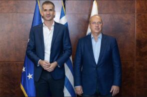 Συνάντηση του Υπουργού Προστασίας του Πολίτη, Γιάννη Οικονόμου, με τον Δήμαρχο Αθηναίων, Κώστα Μπακογιάννη