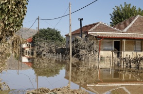 Πλημμυρισμένα σπίτια στη Θεσσαλία μετά το καταστροφικό και φονικό πέρασμα της κακοκαιρίας Daniel