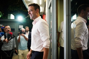 Ο Στέφανος Κασσελάκης στην Κουμουνδούρου