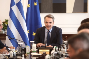 Ο Κυριάκος Μητσοτάκης στο υπουργικό συμβούλιο 