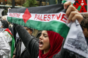 Διαδηλώσεις υπέρ της Παλαιστίνης στη Νέα Υόρκη