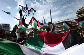 Ολοκληρώθηκε το συλλαλητήριο συμπαράστασης προς τον παλαιστινιακό λαό στην Αθήνα 