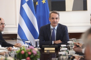 Ο Κυριάκος Μητσοτάκης στο Υπουργικό Συμβούλιο 